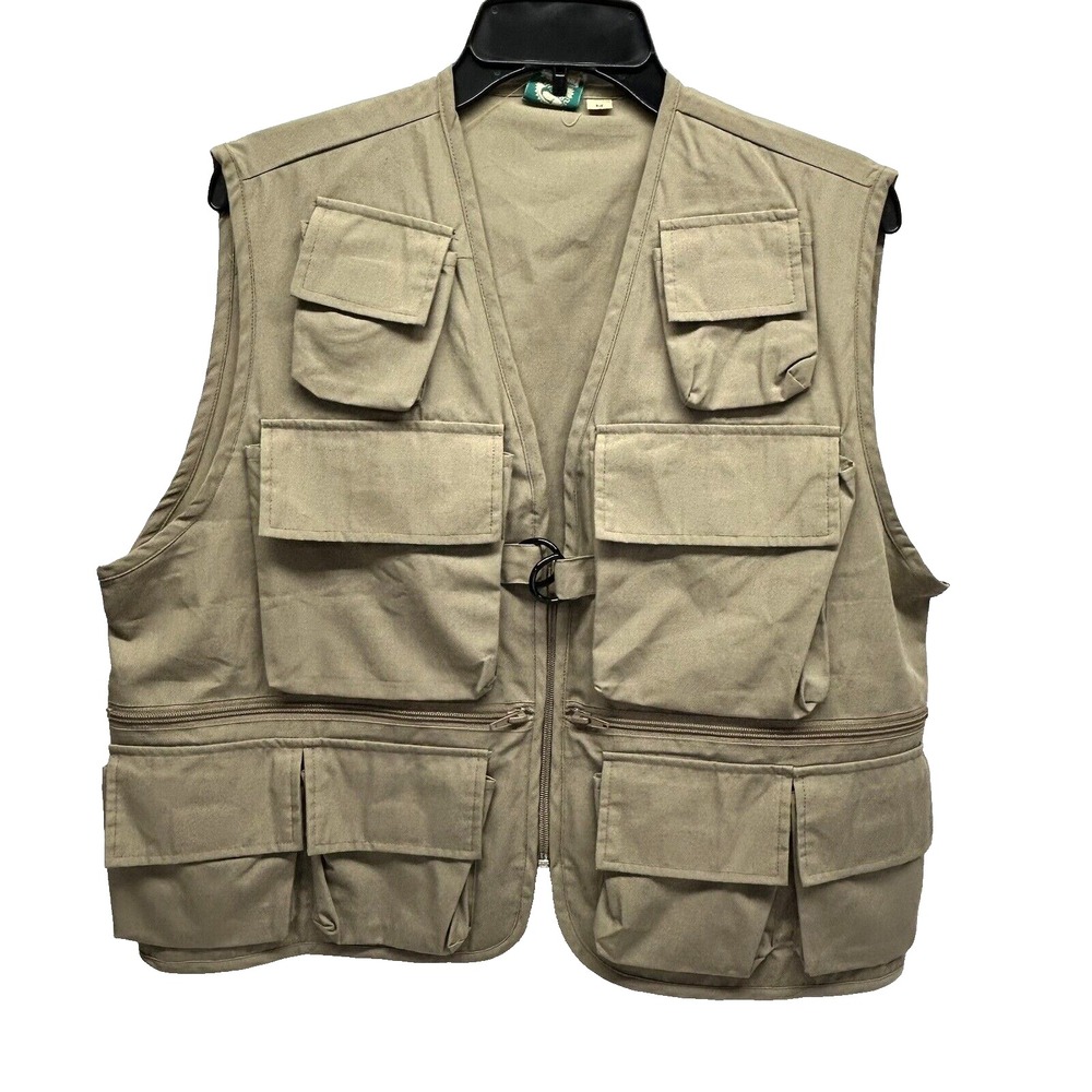 Sawyers Men's Medium Tan Multi Pocket Fishing Vest (B5)